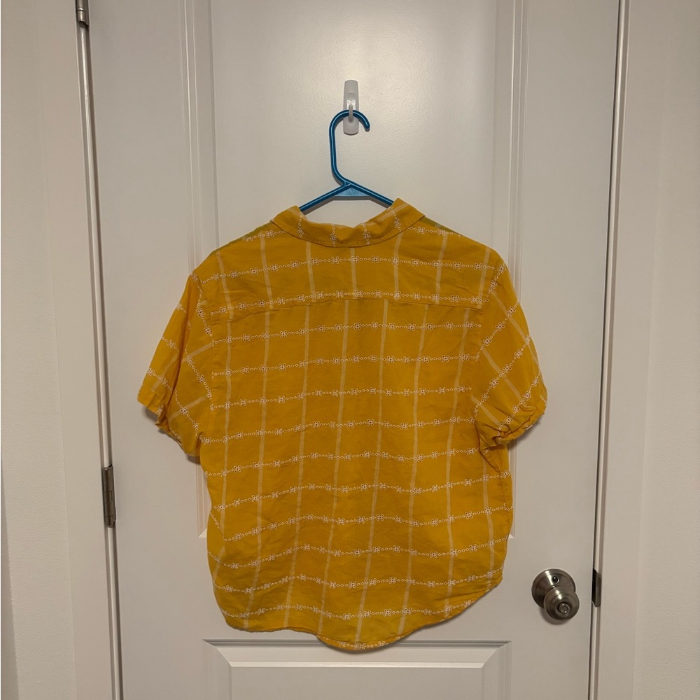 Lucky Brand Mustard Yellow Short Sleeve Button Down - Picture 4 of 4